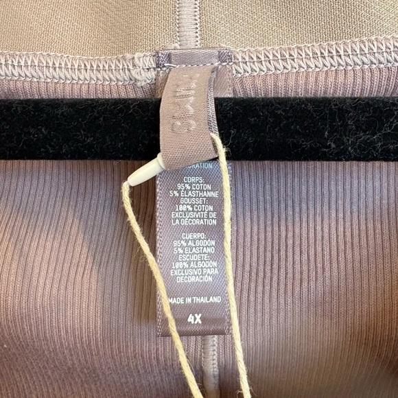 SKIMS COTTON RIB THERMAL LEGGINGS IN UMBER NWT Size 4X - Picture 4 of 6
